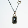 Indicolite Tourmaline with Gold and Sterling Silver Necklace
