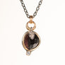 Maroon Tourmaline and Diamond Necklace