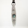 Labradorite and Pavé Diamond Leather Necklace