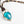 Blue Apatite and Diamond Leather Necklace