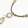 Moss Aquamarine and Pavé Diamond Necklace