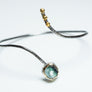 Green Tourmaline and Gold Bangle