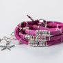Bright Pink Leather Wrap