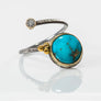 Candelaria Turquoise & Diamond Open Wrap Ring