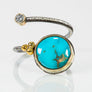 Candelaria Turquoise & Diamond Open Wrap Ring