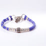 Pavé Diamond Barrel Bright Purple Leather Bracelet