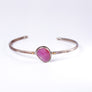 Pink Sapphire Sterling Silver Bangle