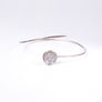 White Druzy Sterling Silver Bangle