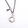 Moonstone with Gold and Sterling Silver Necklace