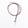 Pavé Diamond Spike with Ruby and Gold and Leather Necklace