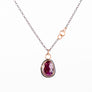Ruby with Gold and Sterling Silver Necklace