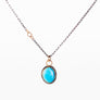 Turquoise with Gold and Sterling Silver Necklace