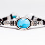 Kingman Sky Blue Turquoise & Pavé Diamond Bracelet