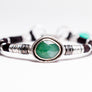 Chrysoprase & Pavé Diamond Leather Bracelet