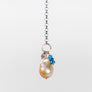 Baroque Pearl with Pavé Diamond and Gold, Sterling Silver Necklace