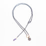 Pavé Diamond Disc with Gold and Sterling Necklace