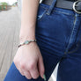 Moss Aquamarine & Pavé Diamond Leather Bracelet