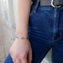 Pavé Diamond Barrel Bright Purple Leather Bracelet