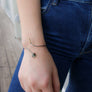 Green Tourmaline and Gold Bangle