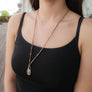 Pink Sapphire and Pavé Diamond Leather Necklace