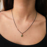 Watermelon Tourmaline with Gold and Sterling Silver Necklace