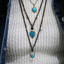 Turquoise with Gold and Sterling Silver Necklace