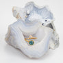 BLUE KYANITE AND DIAMOND 14K GOLD WRAP RING