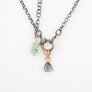 Blue Green Tourmaline and Diamond Lobster