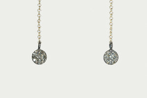 Pavé Diamond Gold Earrings