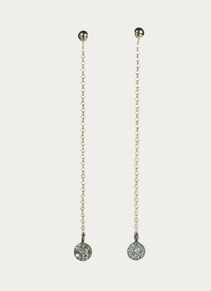 Pavé Diamond Gold Earrings