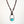 Turquoise and Pavé Diamond Leather Necklace