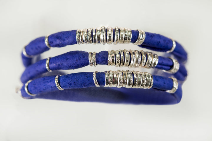 Bright Blue Leather Wrap