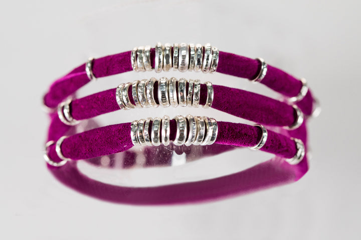 Magenta Leather Wrap