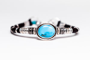 Kingman Sky Blue Turquoise & Pavé Diamond Bracelet
