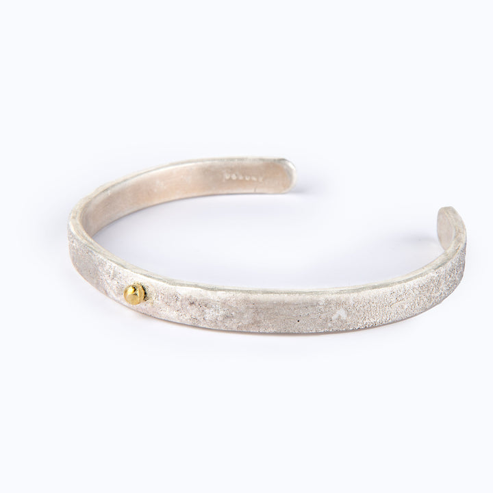 Mini Athena Fused Sterling Silver Cuff with 24K Gold Accent